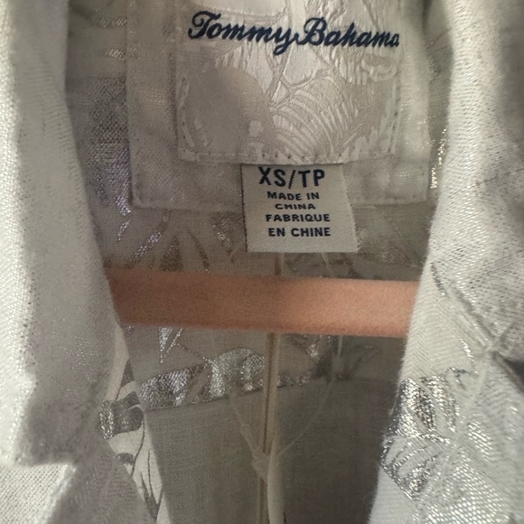 Tommy Bahama two palms Women's Shimmering Silver Jean Jacket - Picture 10 of 12